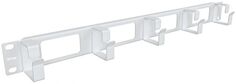 Кабельный организатор NTSS NTSS-HORG-O-1U-5(45) горизонтальный NTSS, крепление 19 1U с окошками, 5 колец глубиной 45мм, металл, серый RAL 7035