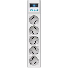 Сетевой фильтр ZIS Pilot SG5 Pilot SG5 10M 5 outlets (GP), 10A / 2.2kVt, automatic circuit-breaker, 10 m