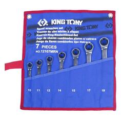 Набор комбинированных ключей King Tony трещоточный, 10-19 мм, 7 предметов (12107MRN) трещоточный, 10-19 мм, 7 предметов (12107MRN)
