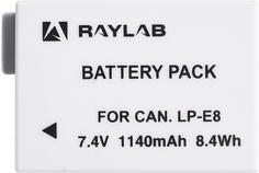 Аккумулятор для фотокамеры Raylab 1140 мАч (RL-LPE8) 1140 мАч (RL-LPE8)