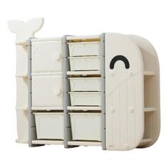 Стеллаж для игрушек UNIX Kids Whale, 8 ящиков White (PTSWHALE8WH) Whale, 8 ящиков White (PTSWHALE8WH)