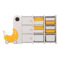 Стеллаж для игрушек UNIX Kids Moon 13, 3 полки + 10 ящиков (PPTSMOON13YEL) Moon 13, 3 полки + 10 ящиков (PPTSMOON13YEL)