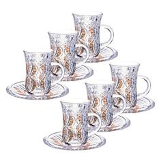 Чайный сервиз Loraine стекло, прозрачный/золотистый, 12 предметов (27091) стекло, прозрачный/золотистый, 12 предметов (27091)