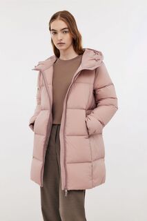 Облегченный пуховик с несъемным капюшоном, L, розовый Baon