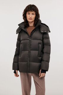 Пуховик со съемным капюшоном, L, коричневый Baon