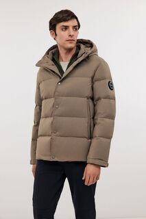 Пуховик с потайным карманом и капюшоном, 3XL, зеленый Baon