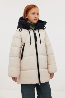 Утепленная куртка из экопуха, 134, OSTRICH-BLACK Baon