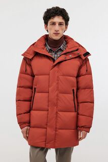 Пуховик с воротником-стойкой и капюшоном, 3XL, красный Baon