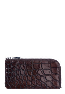 Ключница на молнии из кожи крокодила BARDINI