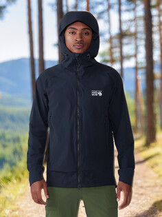 Куртка софтшелл мужская Mountain Hardwear Chockstone Alpine Lt Hooded Jacket, Черный