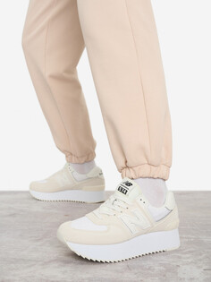 Кроссовки женские New Balance 574+, Бежевый