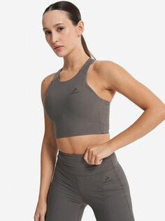 Спортивный топ бра Demix CoverLux Yoga Longline, Серый