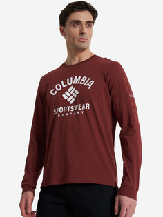 Лонгслив мужской Columbia Rockaway River Graphic Ls Tee, Красный