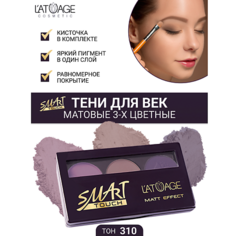 LATUAGE COSMETIC Тени для век SMART TOUCH 3-х цветные