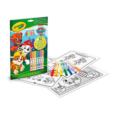 раскраска CRAYOLA Набор "Щенячий патруль": Раскраска + Смываемые фломастеры