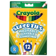 Набор фломастеров CRAYOLA Смываемые фломастеры Super Tips Washable 12.0