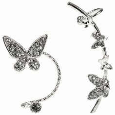 Серьги LUKKY Набор ассиметричных сережек-кафы Дуга Бабочки