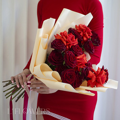 Букет живых цветов LFLOWERS Букет Фламенко Lflowers