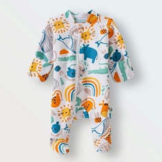 Детский комбинезон TOUCAN FOR KIDS Слип на молнии комбинезон для новорожденных, на выписку "В мире животных"