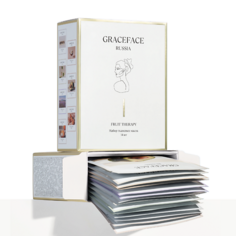 Набор масок для лица GRACE FACE Набор тканевых масок для лица увлажняющих "Фруктовая терапия" в коробке