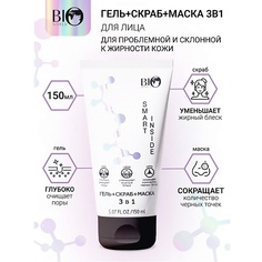 Гель для умывания BIOWORLD Гель+Скраб+Маска 3 в 1 для проблемной и склонной к жирности кожи SMART INSIDE 150.0