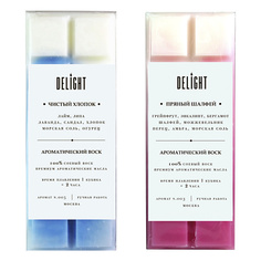 Воск для аромалампы DELIGHT DELÍGHT Набор восков для аромалампы аромакубики мелтсы "Чистый хлопок и Пряный шалфей" 100.0