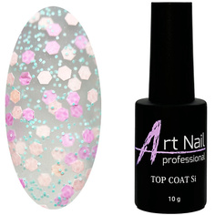 Верхнее покрытие для гель-лаков ART NAIL PROFESSIONAL Топ Top matt Confetti