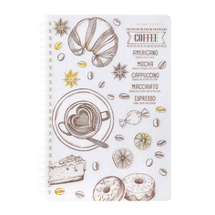 BRUNO VISCONTI Тетрадь А5 на силиконовом гребне"Caffè nero.Time"