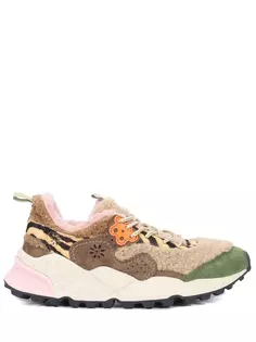 Кроссовки комбинированные на меху Flower Mountain