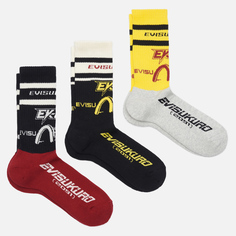 Комплект носков Evisu Evisukuro Racing Logo 3-Pack