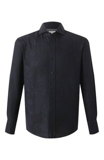 Рубашка из хлопка и льна Brunello Cucinelli