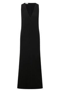 Платье из вискозы и льна Brunello Cucinelli