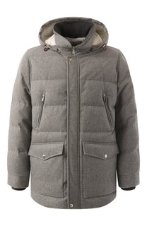 Шерстяной пуховик Brunello Cucinelli
