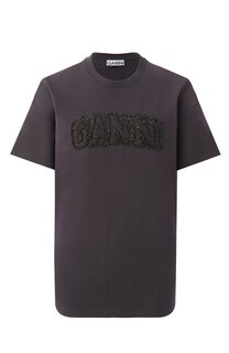 Хлопковая футболка Ganni