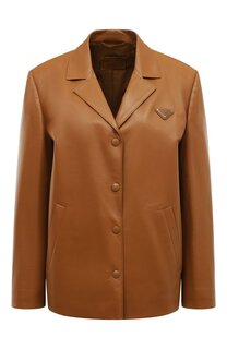 Кожаный жакет Prada