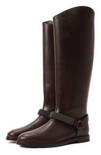 Кожаные сапоги Brunello Cucinelli
