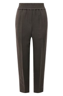 Брюки из вискозы и льна Brunello Cucinelli