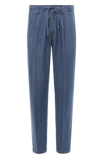 Брюки из хлопка и льна Stefano Ricci