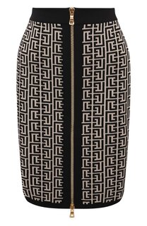 Юбка из шерсти и вискозы Balmain
