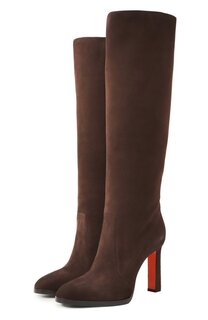 Замшевые сапоги Santoni
