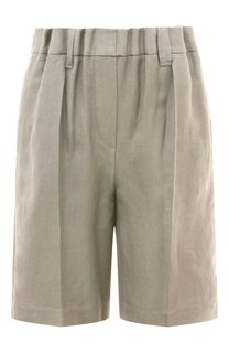 Шорты из вискозы и льна Brunello Cucinelli
