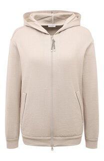 Толстовка из хлопка и шелка Brunello Cucinelli