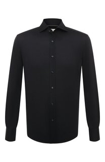 Рубашка из шелка и хлопка Brunello Cucinelli