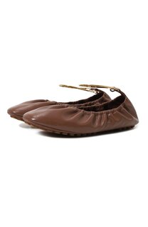 Кожаные балетки Fendi Filo Fendi