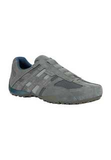 Мужские дышащие кроссовки Uomo из змеиной кожи GEOX, цвет C9G1F Med Grey