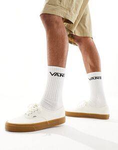 Vans Authentic – кроссовки кремового цвета на резиновой подошве