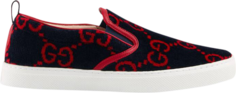 Кроссовки Gucci GG Terry Cloth Slip-On Blue Red, синий