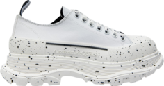 Кроссовки Alexander McQueen Tread Slick Lace Up White Black Speckled, белый