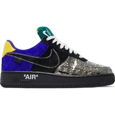 Кроссовки Louis Vuitton x Air Force 1 Low, черный/синий/желтый