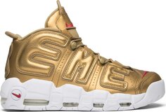 Кроссовки Nike Supreme x Air More Uptempo Metallic Gold, золотой